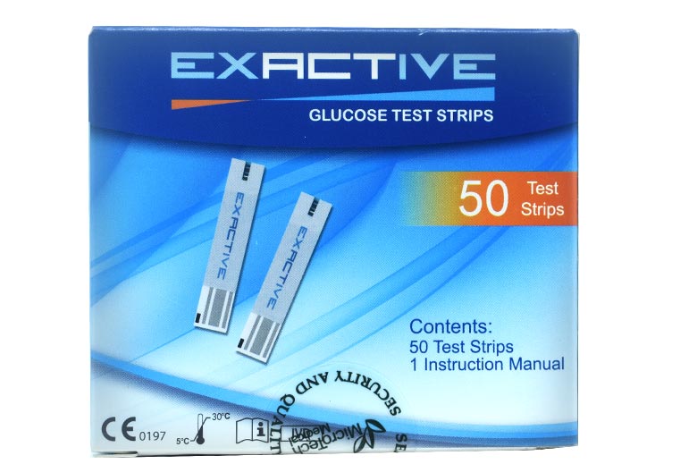 Exactive Glucose Test Strips 50's