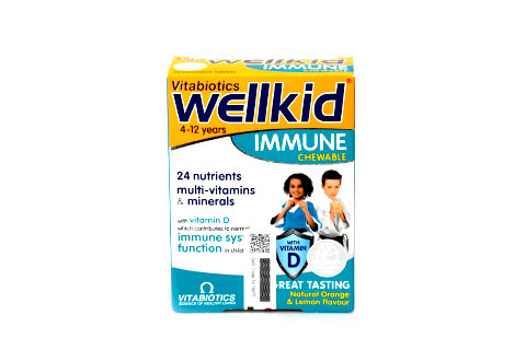 Wellkid Immune Chewable Tabs 4-12Yrs 30's
