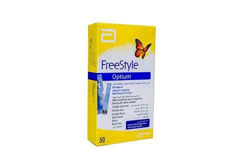 Freestyle Optium Glucose strips 50's