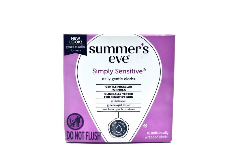 Summers Eve Cloths Simply Sensitive 16's