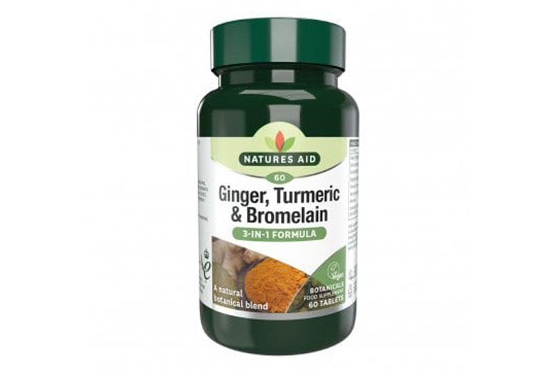 Natures Aid Ginger Tumeric & Bromelin 60's