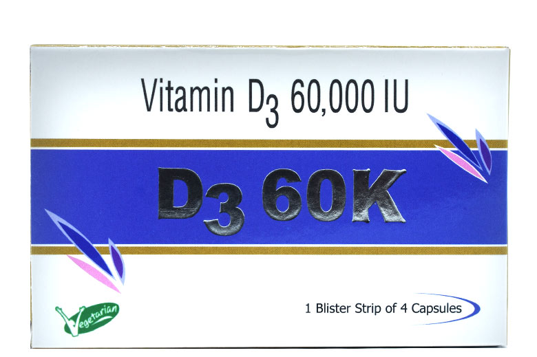 Vitamin D3 60,000 IU Capsules 4's