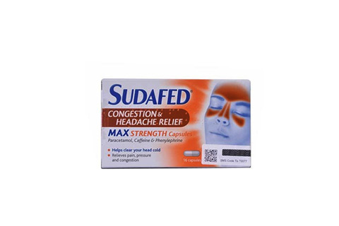 Sudafed Congestion & Headache Max 16's