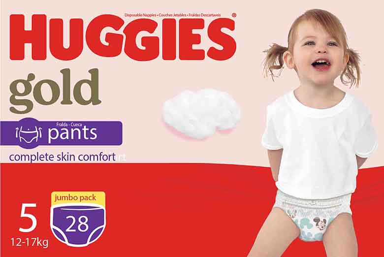 Huggies Gold Pants  Size 5 22's