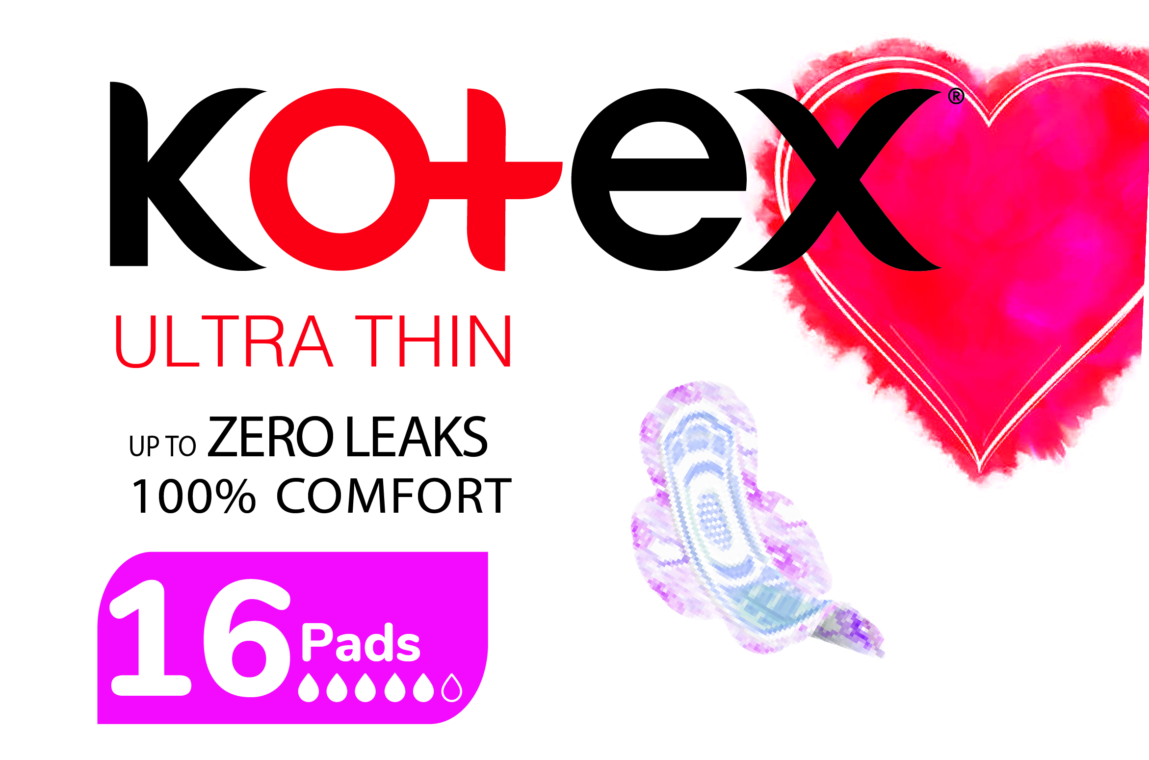 Kotex Ultra Thin Super Duos 16's