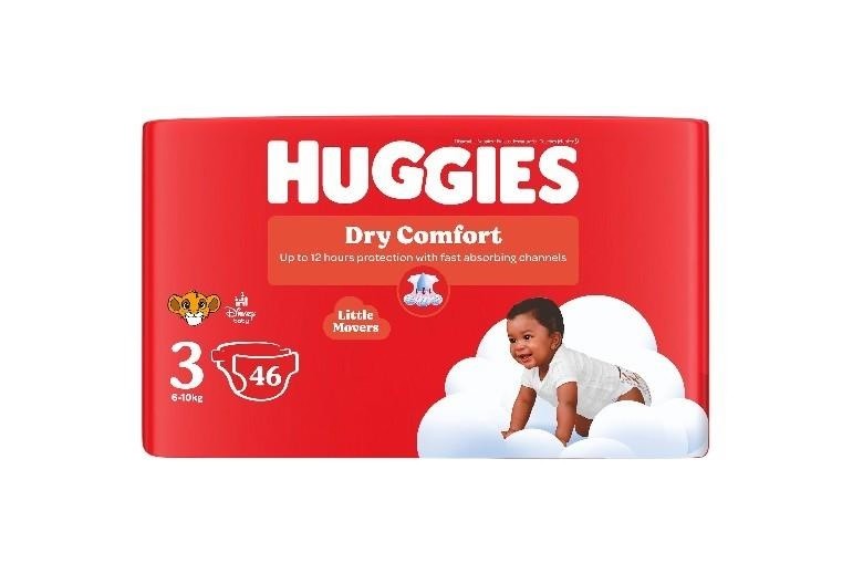 Huggies Dry Comfort Size 3 (6-10)Kgs 46's
