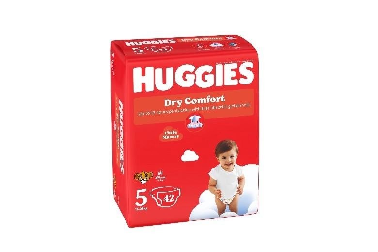 Huggies Dry Comfort Size 5(12-22)Kgs 42's