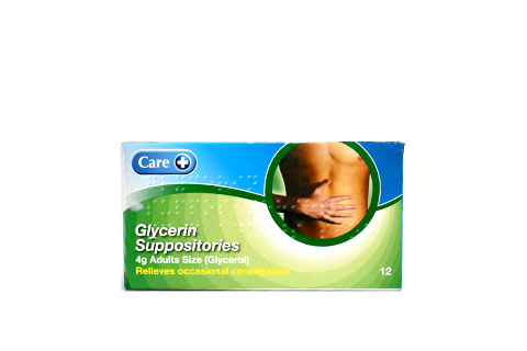 Glycerine 4g Adult Suppositories 12's