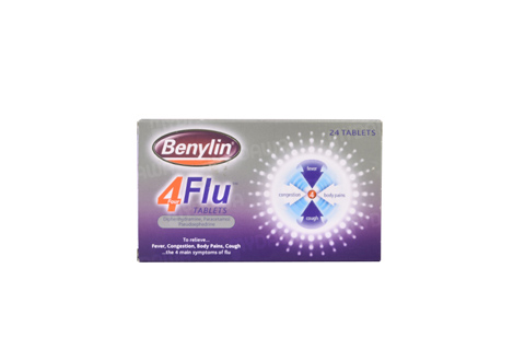 Benylin 4 Flu Tablets 24's