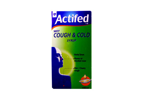 Actifed Wet Cough And Cold Syrup 100ml