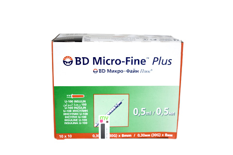 BD Microfine Insulin Syringes 0.5ml G30 100's
