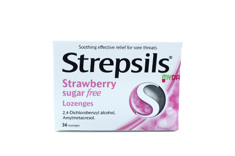 Strepsils Strawberry Lozenges 36's