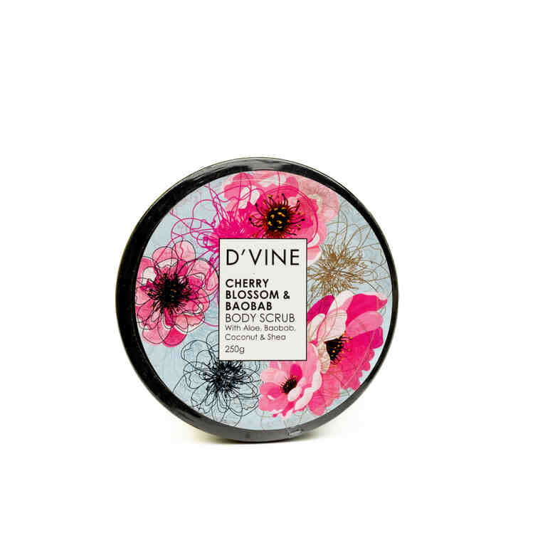 Divine Cherry Blossom & Baobab Body Scrub 250gm