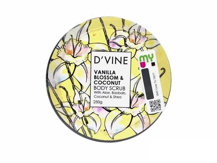  Divine Vanilla Blossom & Coconut Body Scrub 250gm