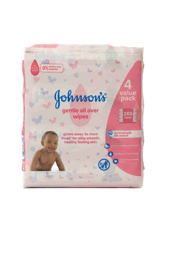 Johnson's Baby Wipes gentle all over 72s 4Pack