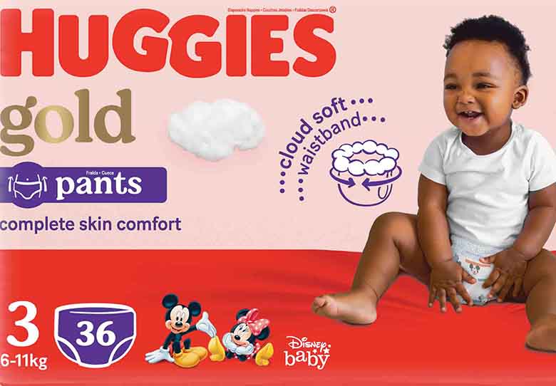 Huggies Gold Pants  Size 3 36's