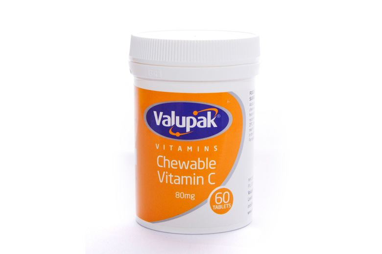 Valupak Vitamin C 80mg Chewable 60's
