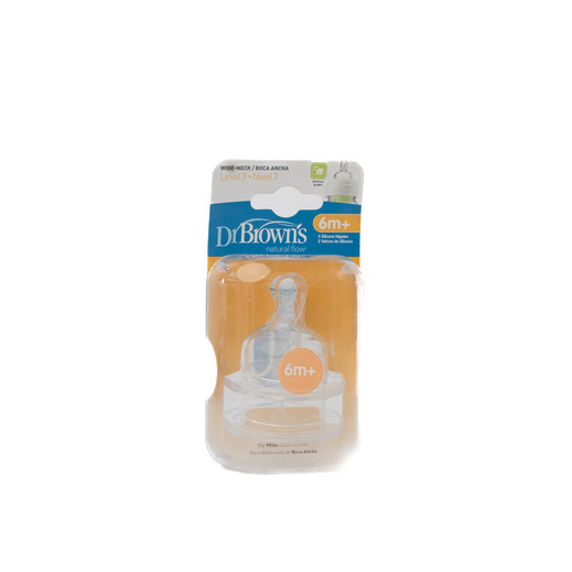 Dr Browns Level 3 Wide-Neck Options+ Nipple 2s 