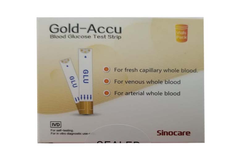 Sinocare Gold Glucose Test Strips 50's