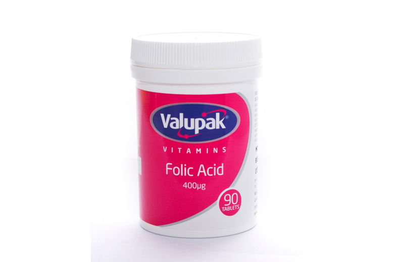 Valupak Folic Acid 400Mcg Capsules 90's