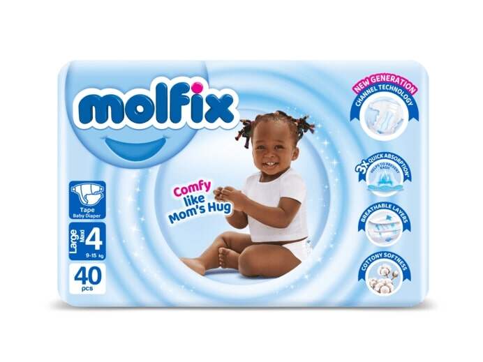 Molfix Diapers Size 4 (Maxi 9.1-15kg) 40's