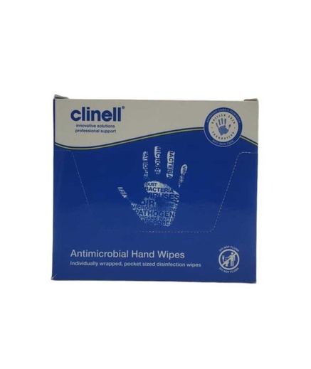 Clinell Antimicrobial Hand Wipes 100's