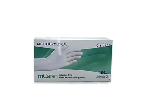 Latex Gloves Powder Free Mcare  (L) 100's