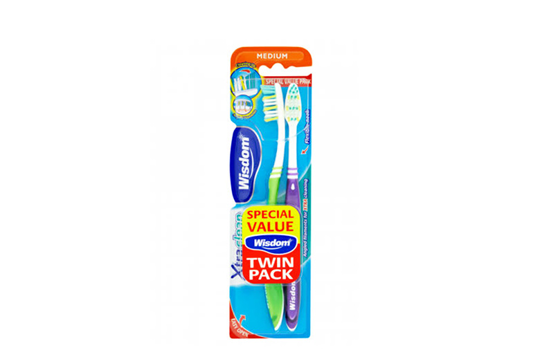 Wisdom Toothbrush Xtra Clean - Twin pack Medium