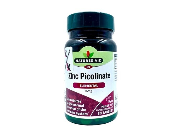 Natures Aid Zinc Picolinate 15mg Tablets 30's