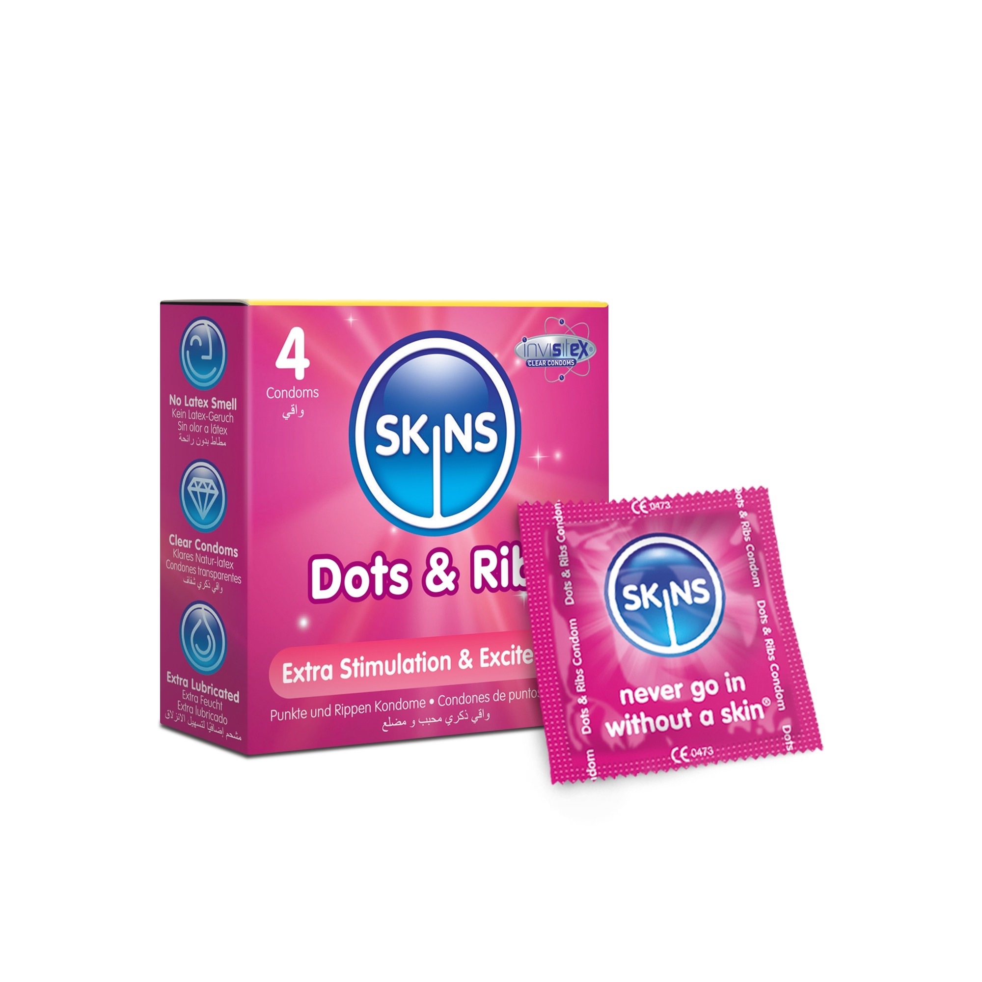 Skins Dots & Ribs Condoms 4s