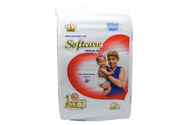 Softcare Premium Daipers Medium Size 3 63's