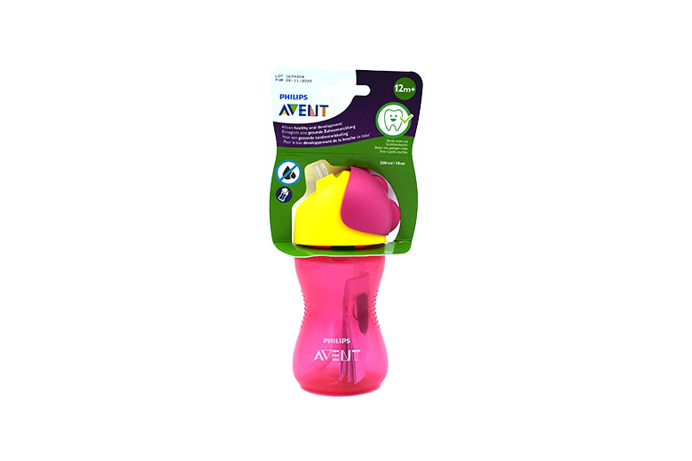 Avent single straw cup 10oz girl