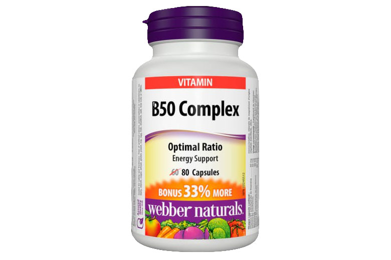 Webber Naturals Vitamin B50 Complex Capsule 80's