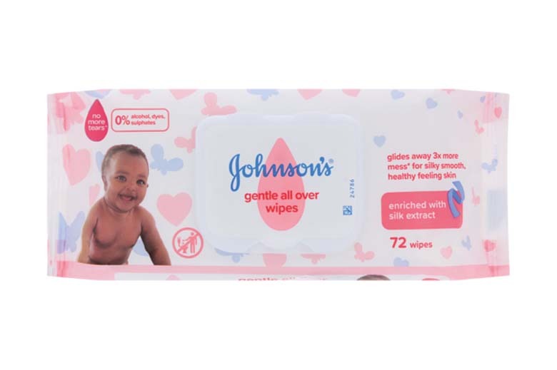 Johnsons Gentle All Over Wipes 72s