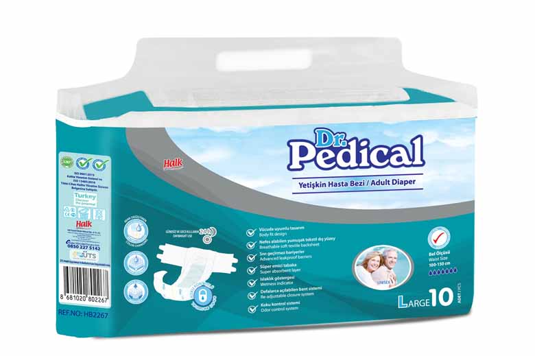 Dr Pedical Adult Diaper Large 10s