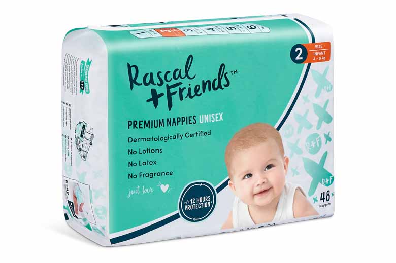 Rascal+Friends Nappy Diapers Size 2 (4-8 Kgs) -48s