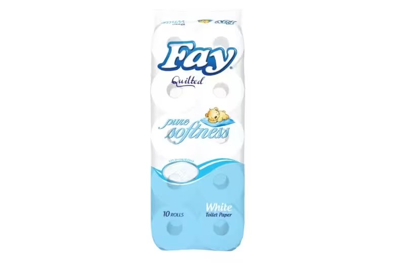 Fay Toilet Paper Emb. Unwrappped 10s White