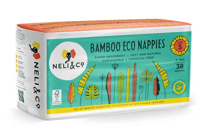 Neli&Co Small Eco diapers (3kgs-6kgs) 38's