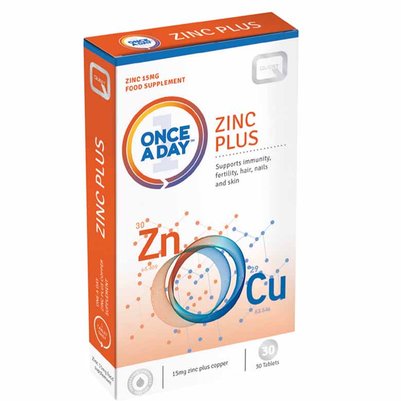 Quest Once A Day Zinc Plus 15mg Tablets 30's