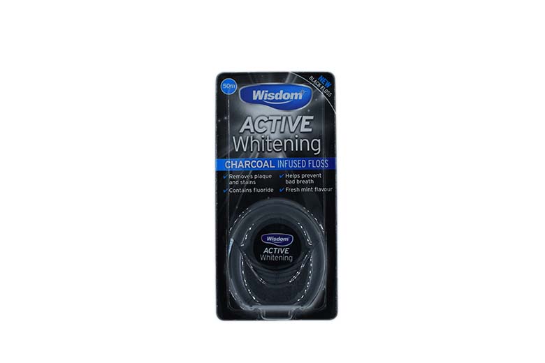 Wisdom Active Charcoal Infused Dental Floss50m