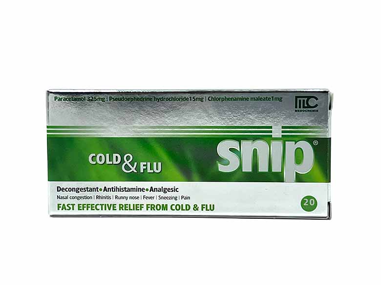 Snip Cold & Cold Tablets 20's