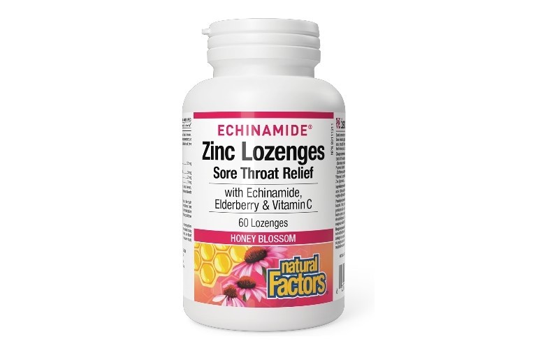 Natural Factors Zinc Lozenges With Honey 60's