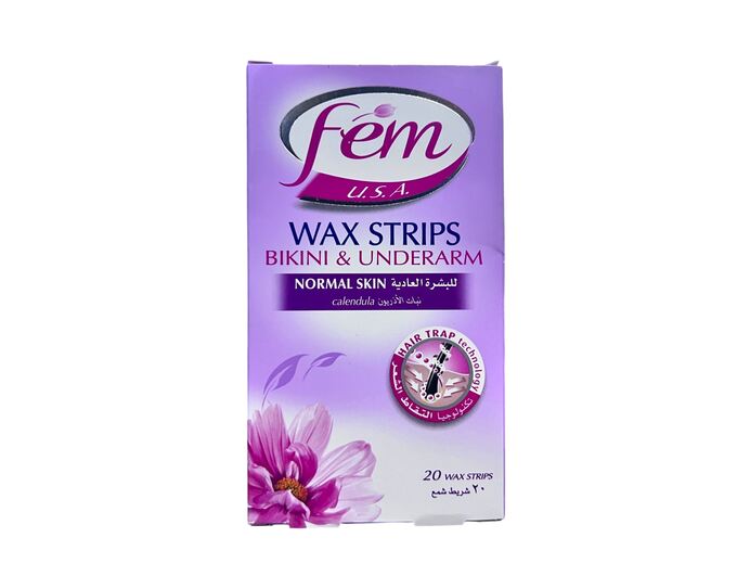 Fem Bikini & Underarm Wax Strips Normal 20's