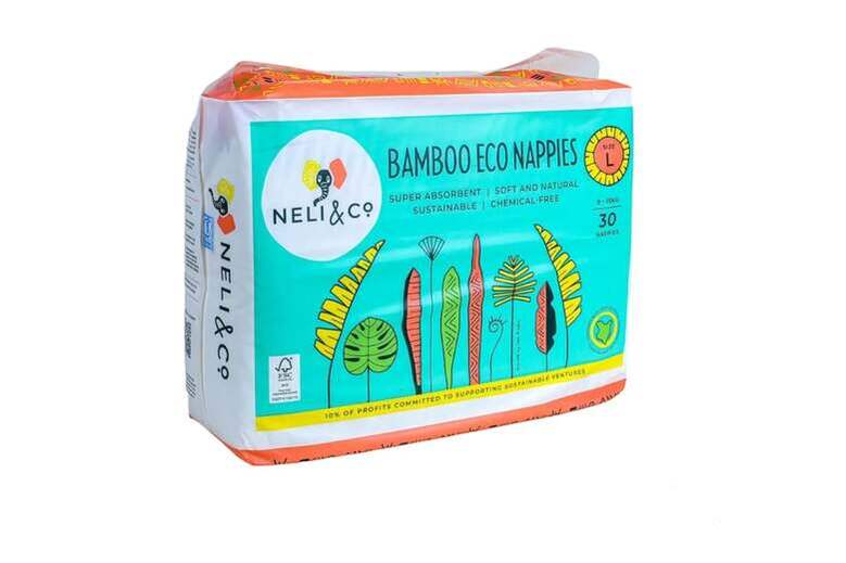 Neli&Co Large Eco diapers(9kgs-15kgs) 30's