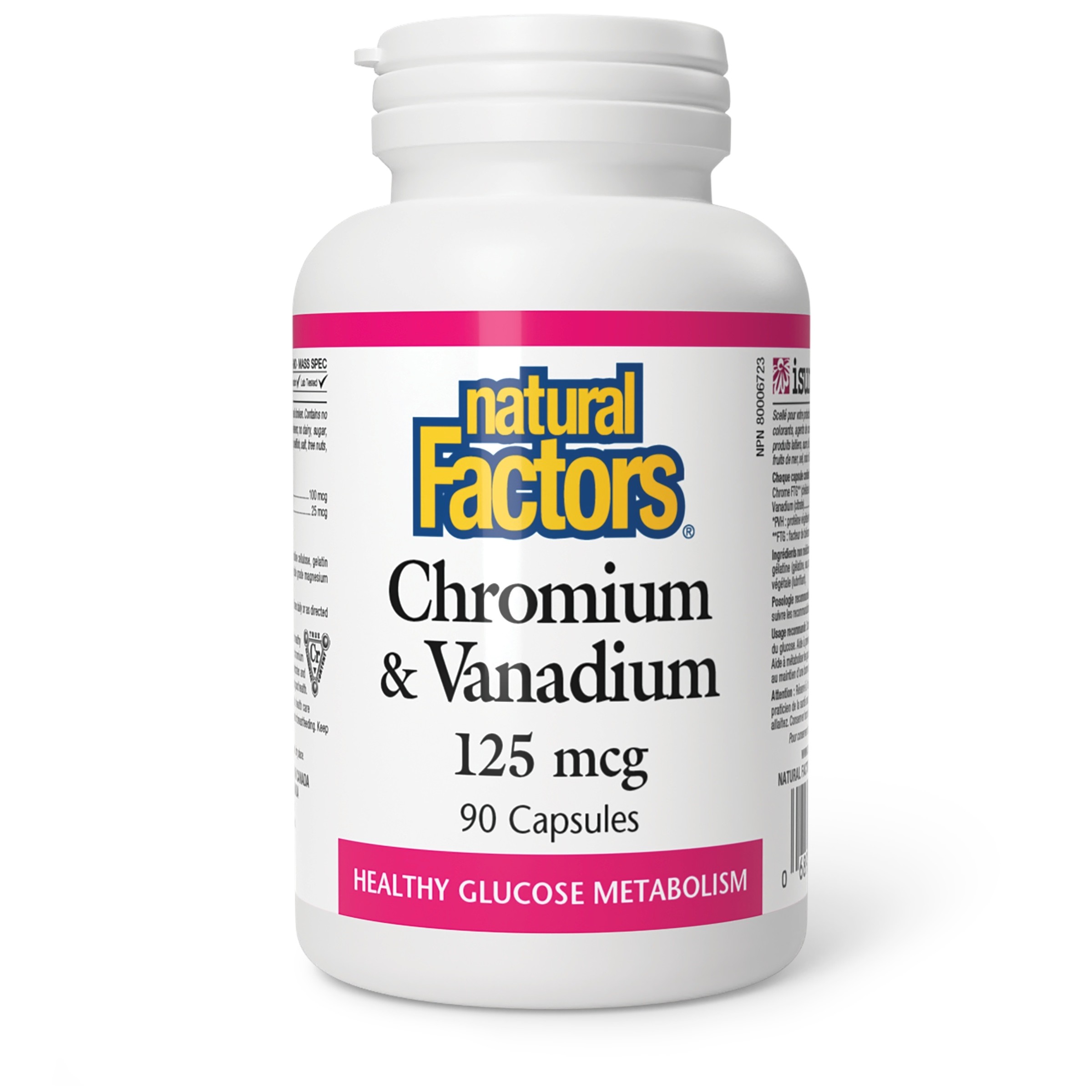 Natural Factors Chromium & Vanadium 125mg Cap 90's