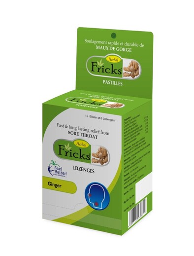 Fricks Ginger Lozenges 72's