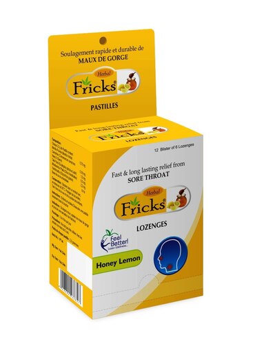 Fricks Lemon & Honey Lozenges 72's