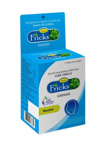 Fricks Menthol Lozenges 72's