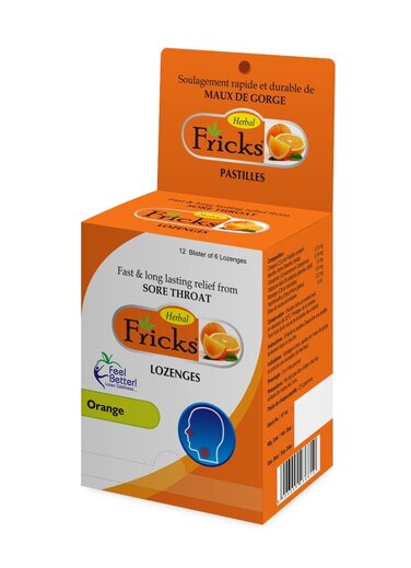 Fricks Orange Lozenges 72's