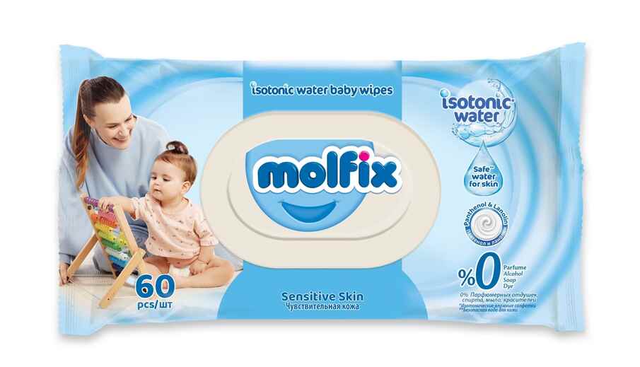 Molfix Isotonic Wet Wipes Sensitive Skin 60s